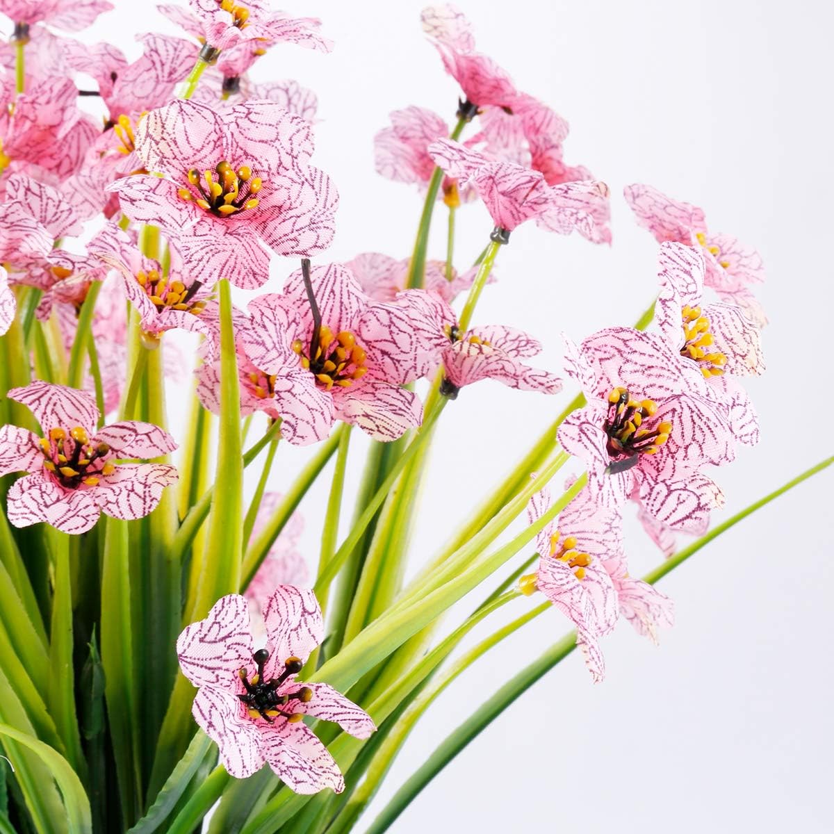 30 Bundles Artificial Flowers Outdoor UV Resistant Fake Flowers No Fade Faux Plastic Plants Garden