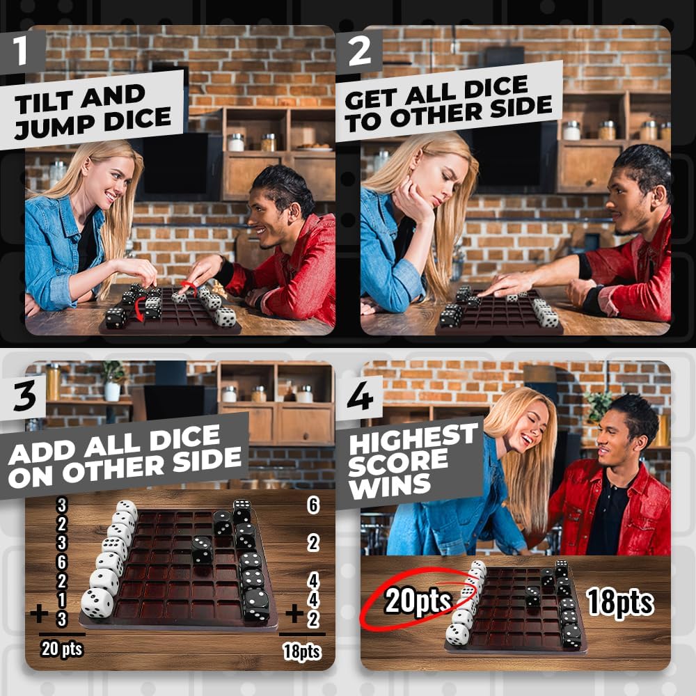 Dittle™️- Dice Battle | 2 Player Dice Games for Adults | Adult Board Games for 2 Players | Best Two