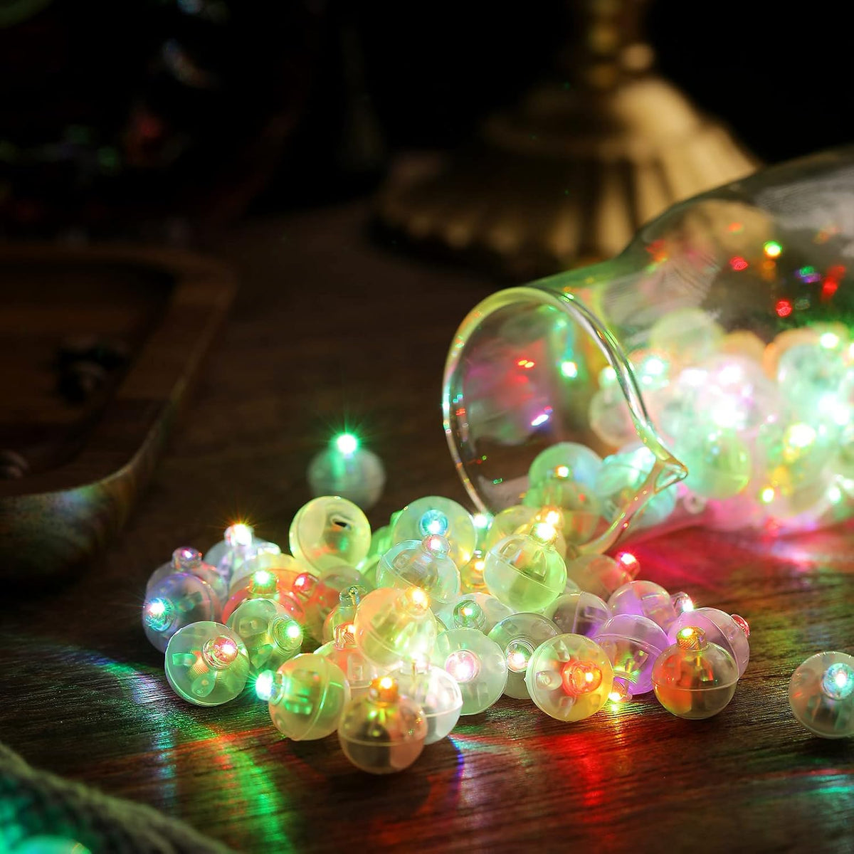 100pcs LED Purple Balloon Light, Round Led Mini LED Lights for Paper Lantern Balloon Indoor Outdoor