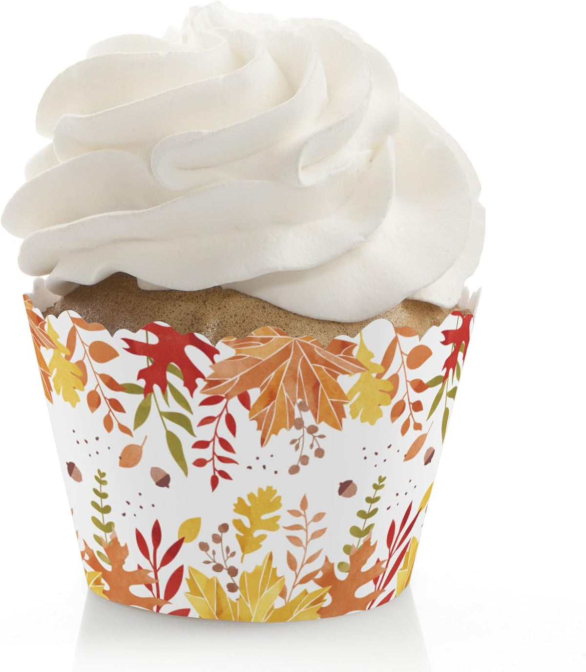 Big Dot of Happiness Fall Foliage - Autumn Leaves Party Decorations - Party Cupcake Wrappers - Set