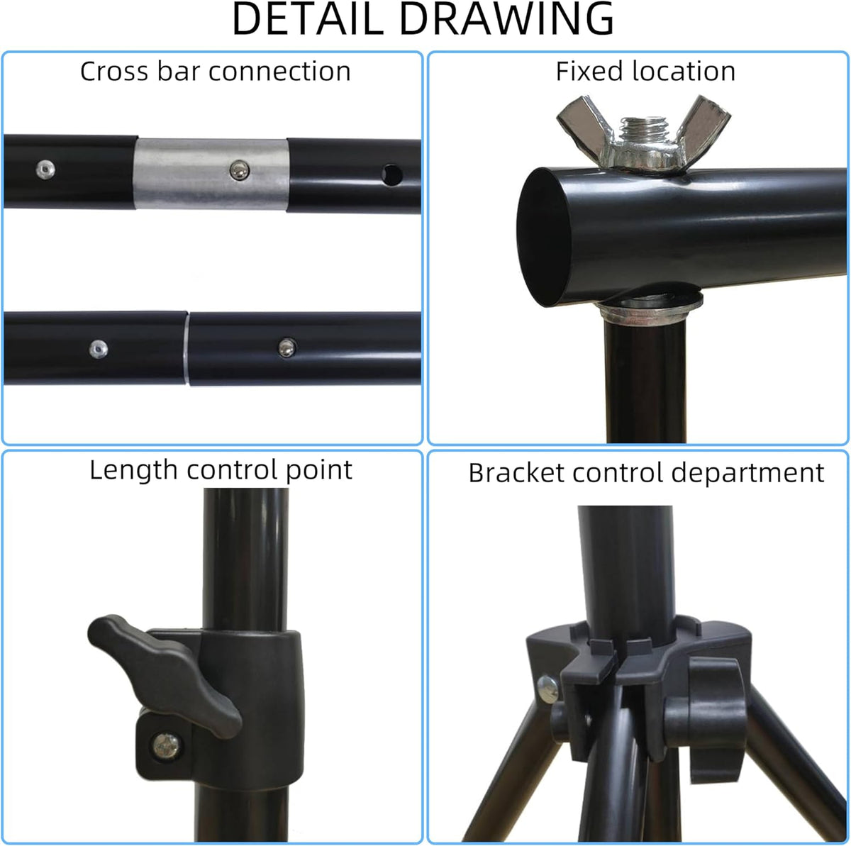 Backdrop Stand 10x7ft(WxH) Photo Studio Background Stand Support System Backdrop Support Kit, for