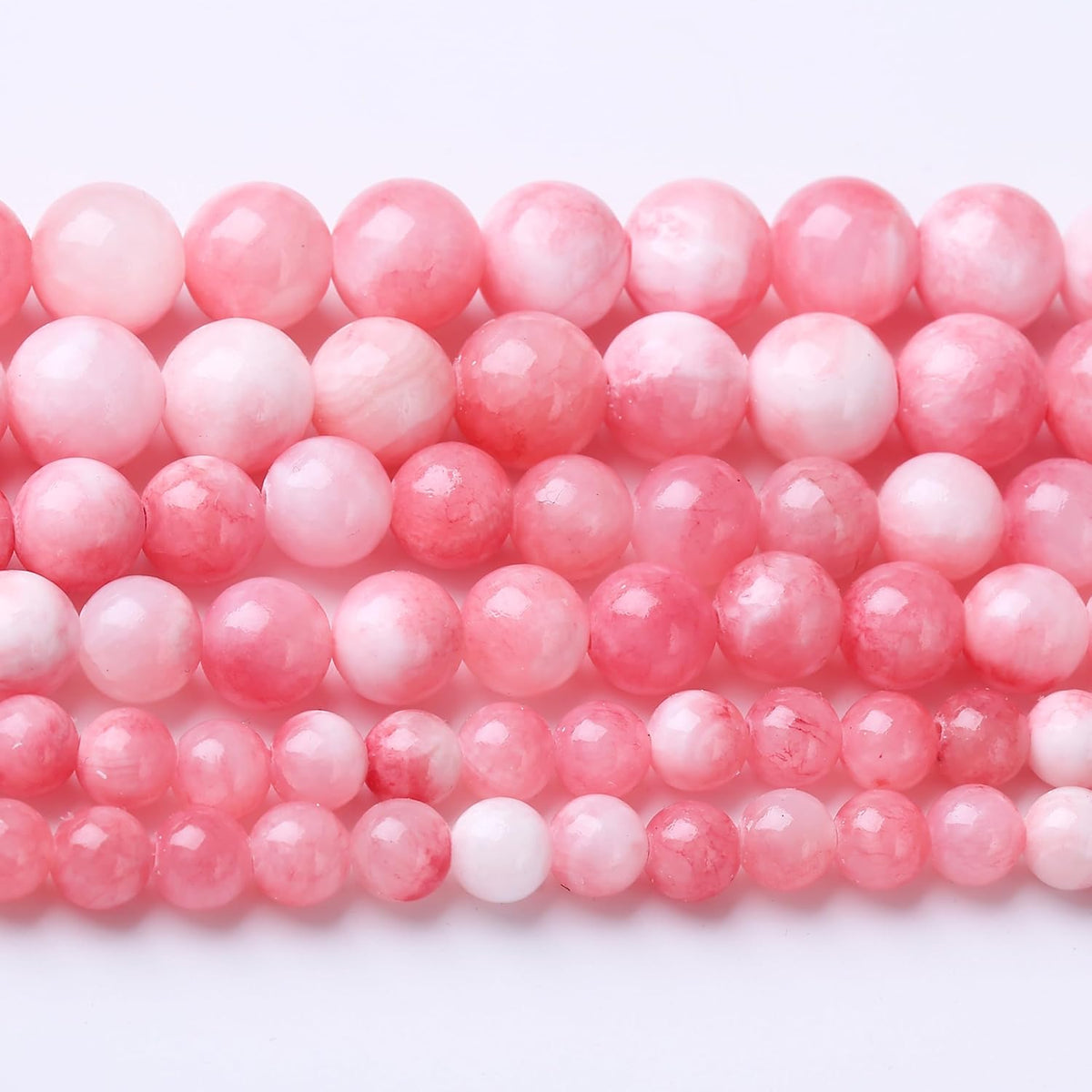 Pink Persian Jade Stone Beads Gemstone Round Crystal Energy Jade Beads Stone Beads for Jewelry