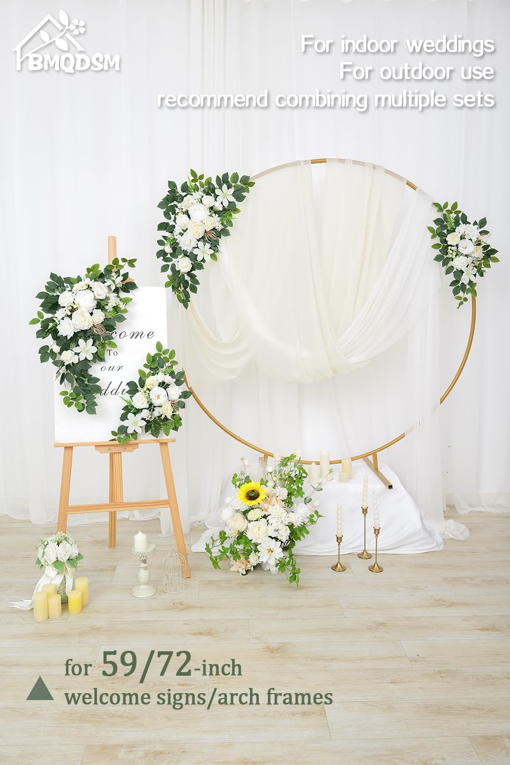 Pack of 2 Faux Flowers,Wedding Arch Flowers,Wisteria Hanging Flowers,Flower Garland Be Suited to