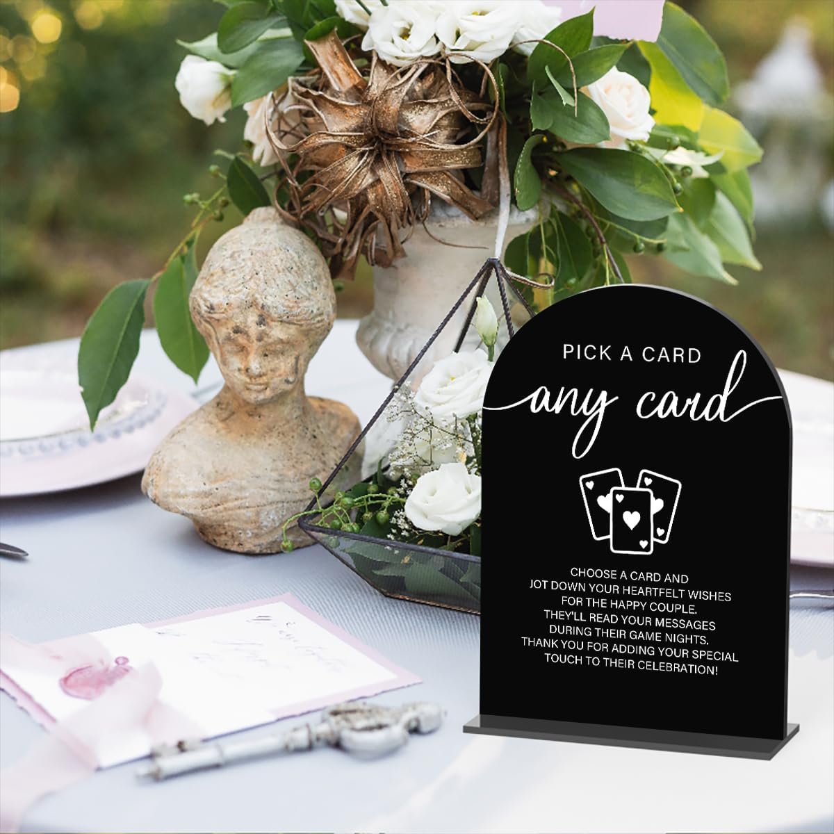 Acrylic Wedding Sign Pick A Card Sign for Wedding Wedding Signs for Ceremony Modern Calligraphy
