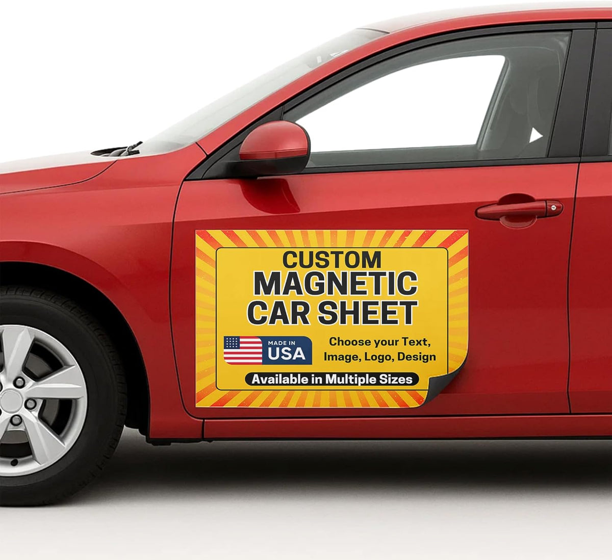 Pack of 2 Custom Car Magnets by DC– Personalized Magnetic Car Signs | Car Door Magnets for
