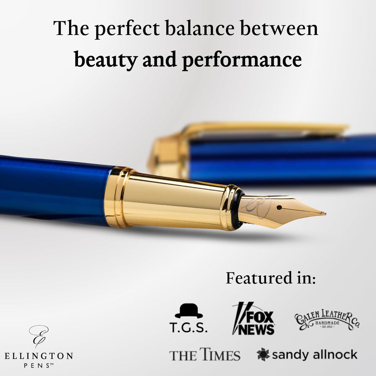 Ellington Pens Luxury Fountain Pen Set- Fountain Pens for Writing - Smooth Medium Nib - Includes