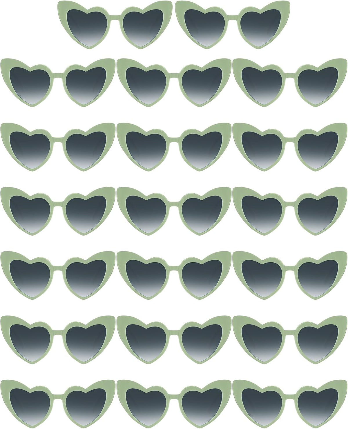 Flutesan 20 Pairs Retro Heart Sunglasses Vintage Cat Eye Heart Glasses Women Bachelorette Bride