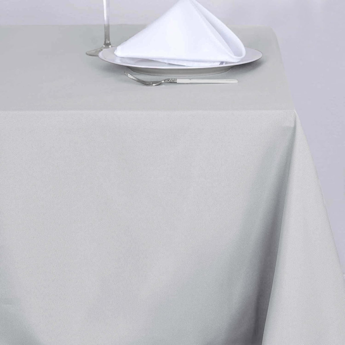 Efavormart 70" Square Linens Silver Wholesale Linens Polyester Square Linen Tablecloth for Wedding