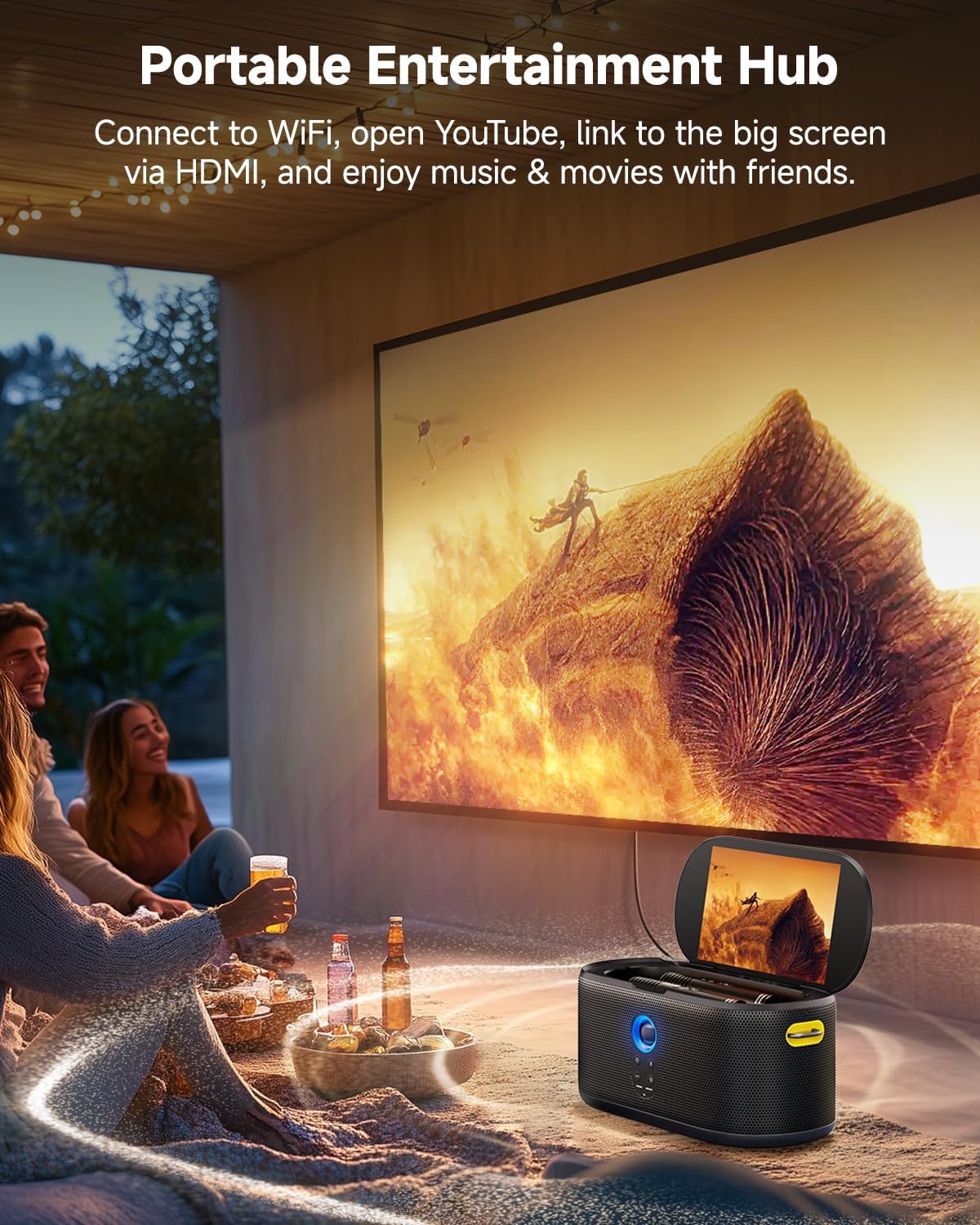 Ikarao Karaoke Machine for Adults, with Lyrics Display, Karaoke System for YouTube, 280W Speaker