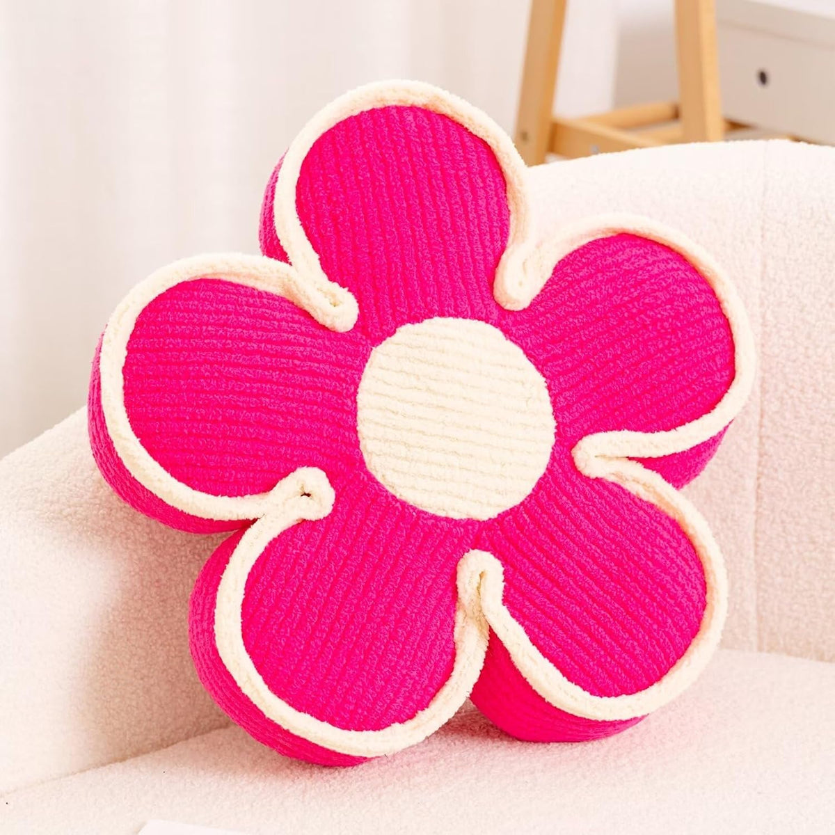 Soft Flower Shaped Floor Cushion, Decorative Throw Pillow, Cute Seating Cushion, Plush Pillow for