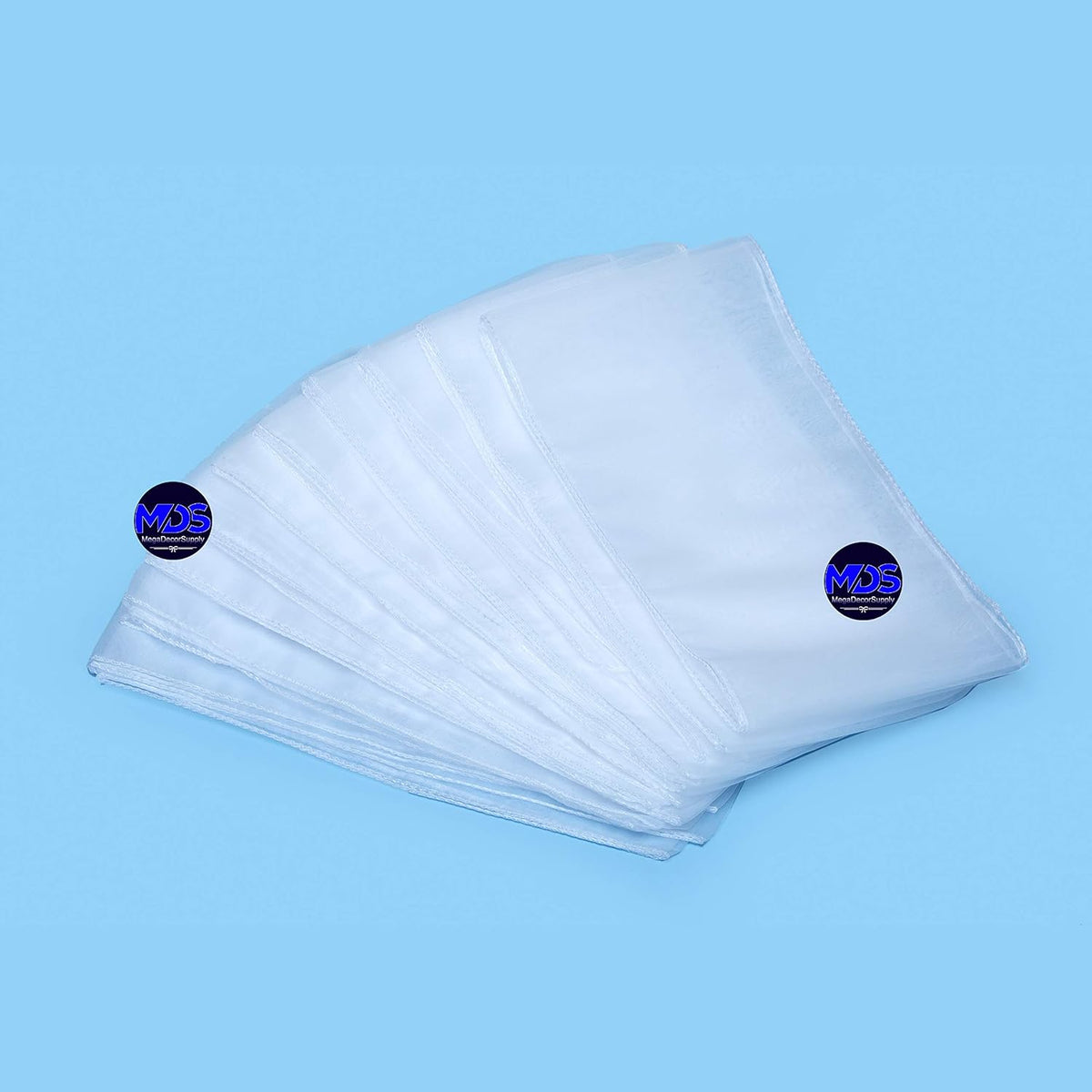 MDS Pack of 10 PCS Organza Chair Sashes Wider Dining Chair Bows Ribbon Tie Back for Wedding Party