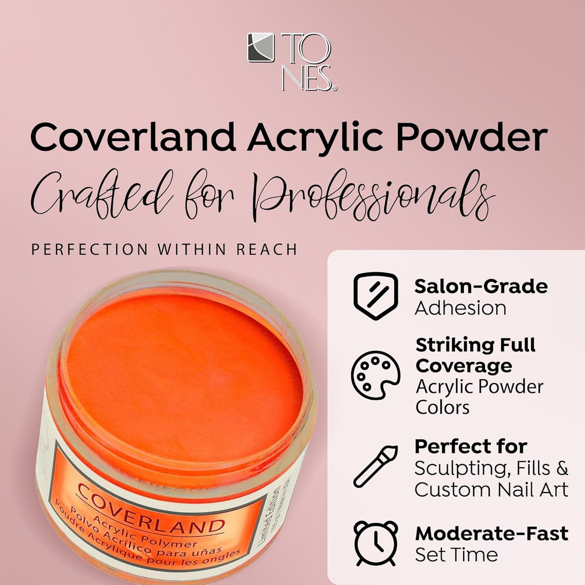 Tones Coverland Acrylic Nail Powder "Urban Style" - Limited Edition Acrylic Powder for Nail Design