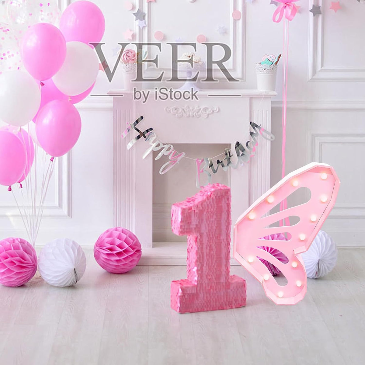 Light up Butterfly,Light up Letter Marquee Lights Sign,Balloon Frame for Baby Shower Birthday