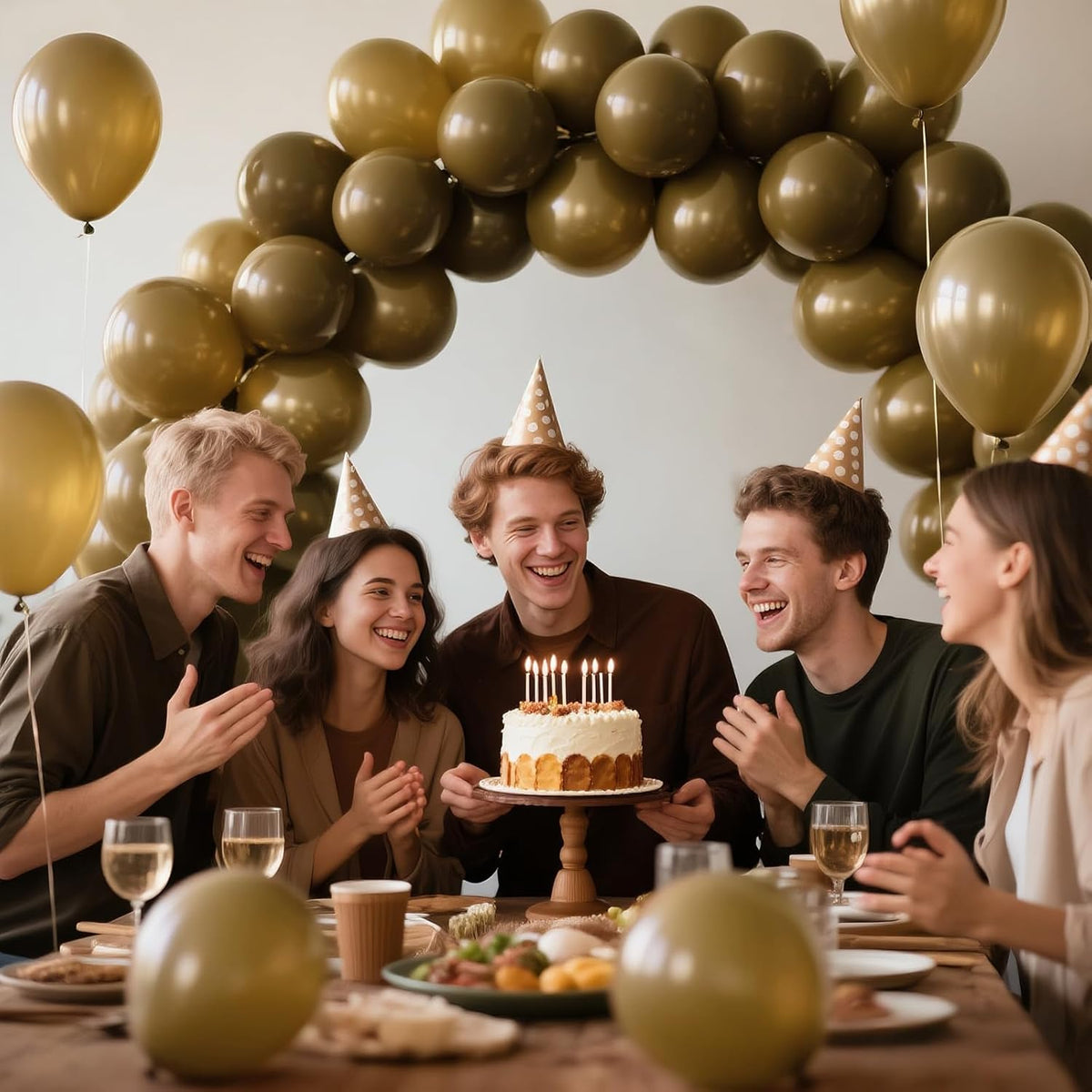 KAWKALSH Brown Balloon 12 Inch, 110pcs Latex Party Balloons Helium Bright Color for Birthday Baby