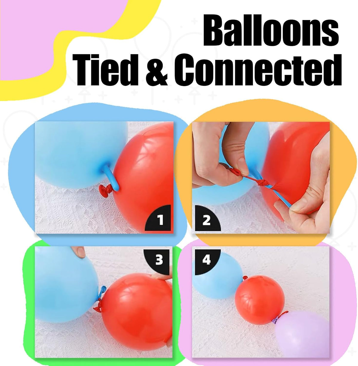 50 Pcs Quick Link Balloons Silver Metallic 6 inch, Latex Linking Balloons for Balloon