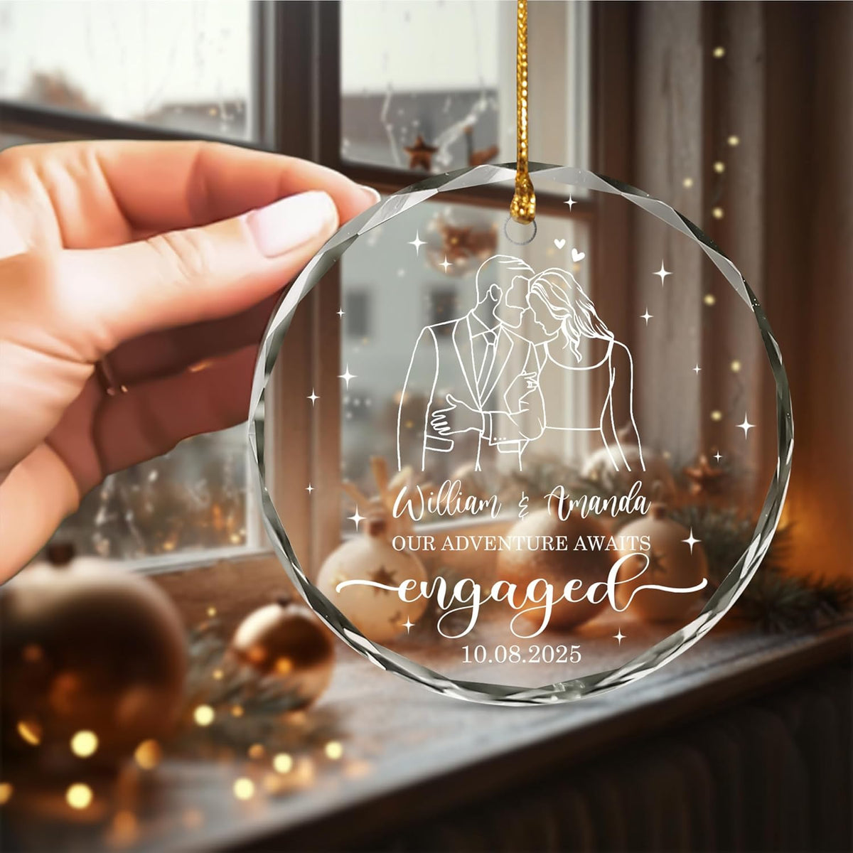 Personalized The Year We Became Mr & Mrs Christmas Ornament- Wedding Gifts For Newlywed Couple