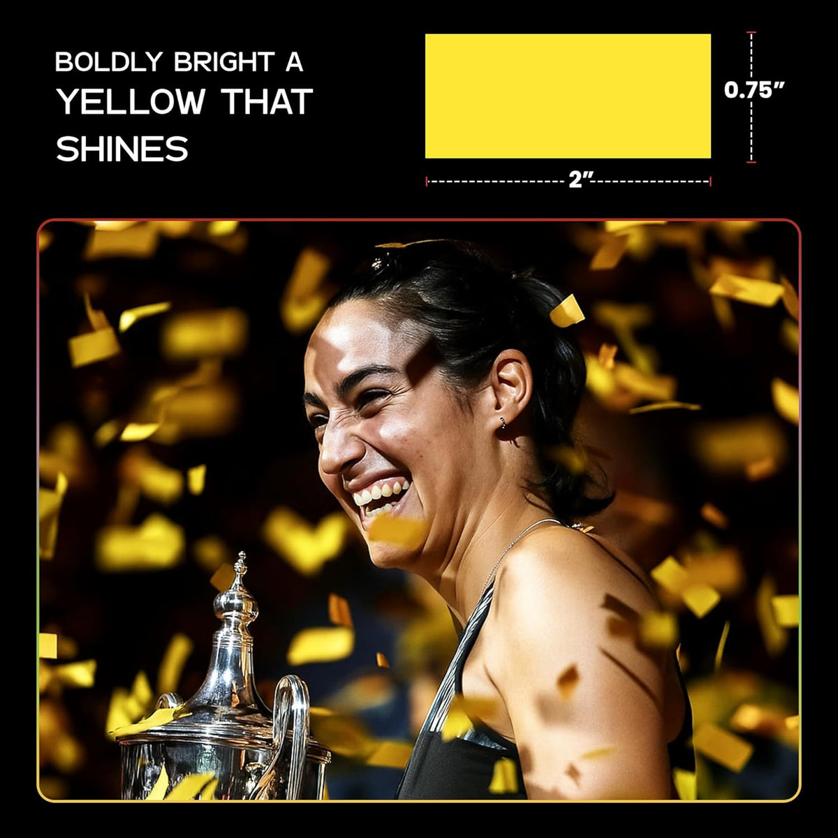 Biodegradable Confetii - Rectangular Yellow Fluttering Tissue Paper Confetti for Cannon and