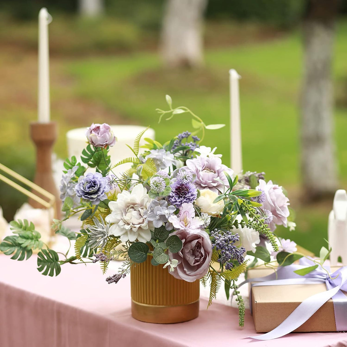 Serra Flora Artificial Flowers Combo for DIY Centerpieces Arrangements Wedding Bridal Bouquet Table