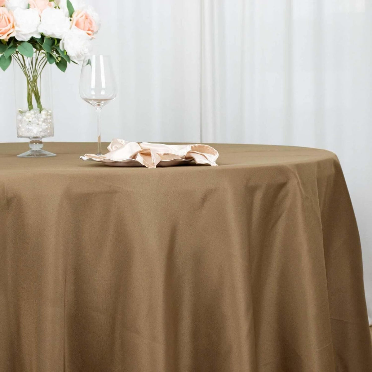 Efavormart Round Tablecloth, 120 Inch Stain & Wrinkle Resistant Washable Table Cloth, Decorative