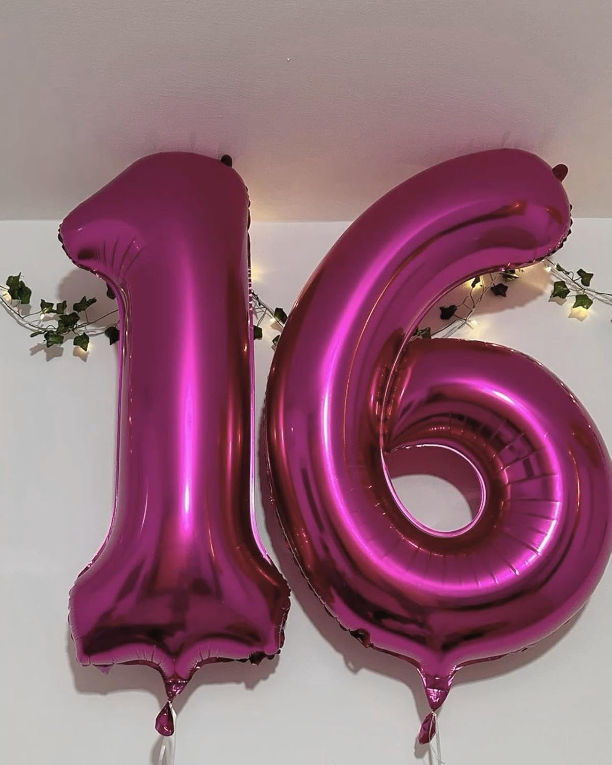 Digital Number 7 Rosy Purple Birthday Balloon 40 Inch, Foil Balloons for 7 17 27 70 77 Party