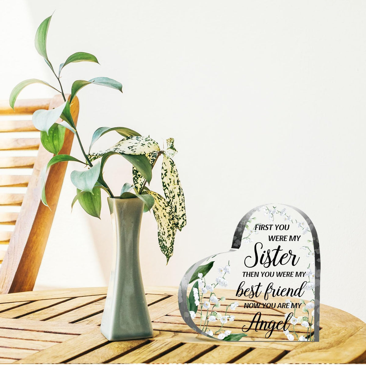 Sympathy Gifts for Loss of Sister, Memorial Gifts for Friends Female Women, In Memory of Sister
