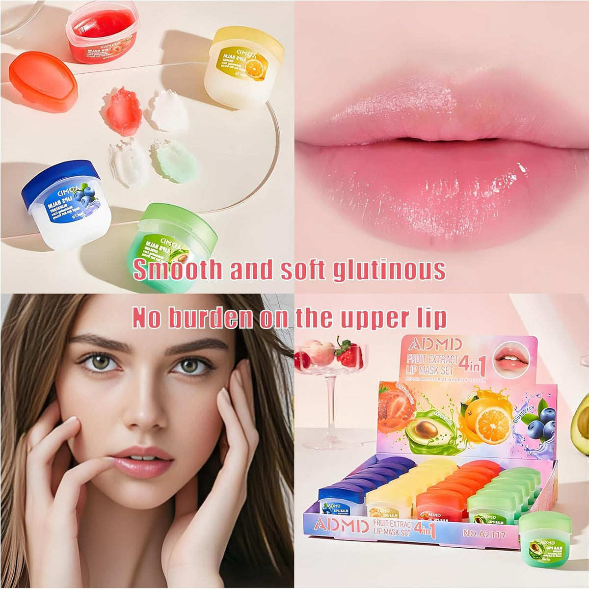 Lip Moisturizing Set, Lipstick, 24 Nourishing And Lip Balm Fruit Flavor Sets, Suitable For Dry