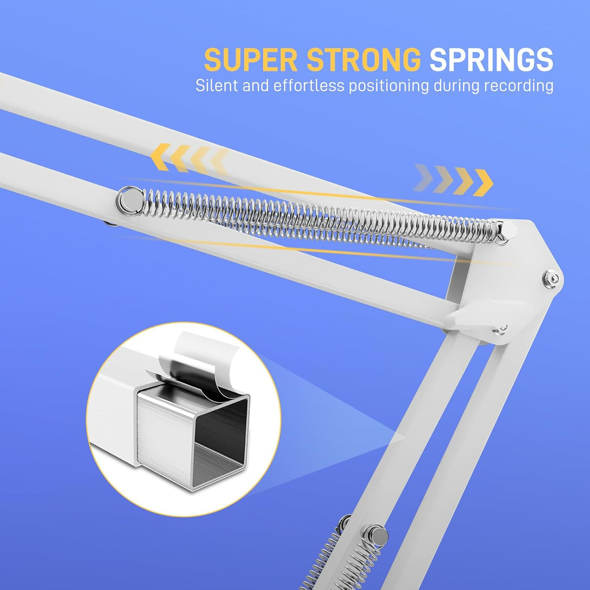 MAONO Boom Arm Microphone Stand: Adjustable Metal Suspension Mic Boom Arm for Podcasting Gaming