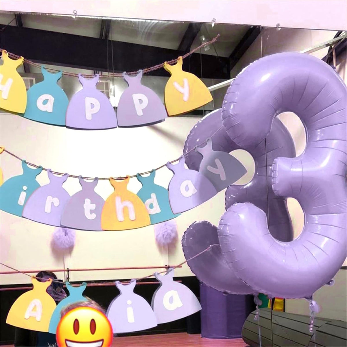 Pastel Purple Number 70 Birthday Balloons, 40 Inch Large Light Purple Mylar Foil Number 7 & 0