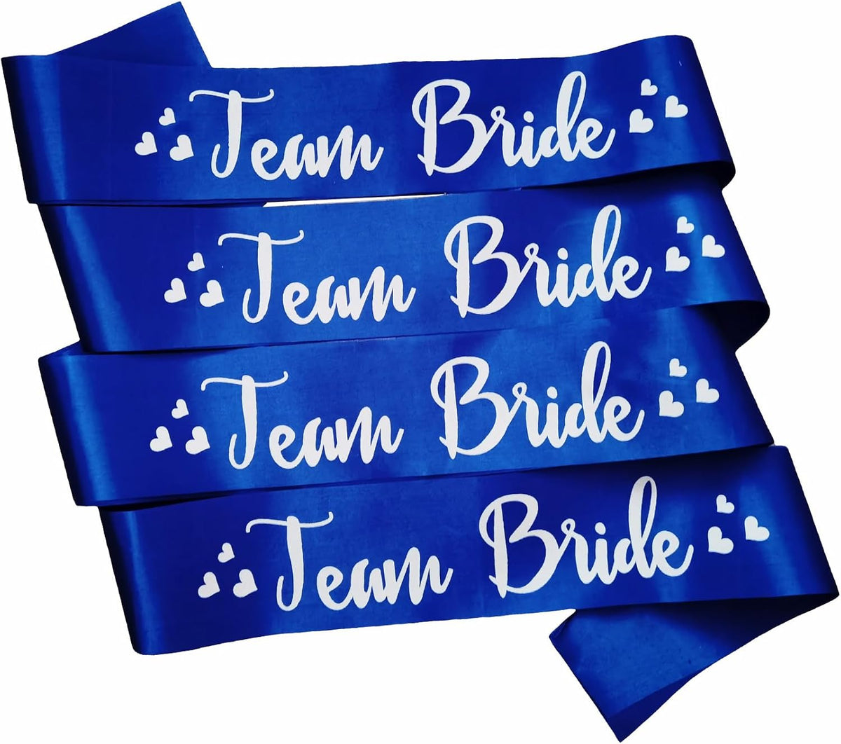 7 Pack Bachelorette Sashes Royal Blue, 1 White Bride to Be Sash and 6 Team Bride Sashes Bridal