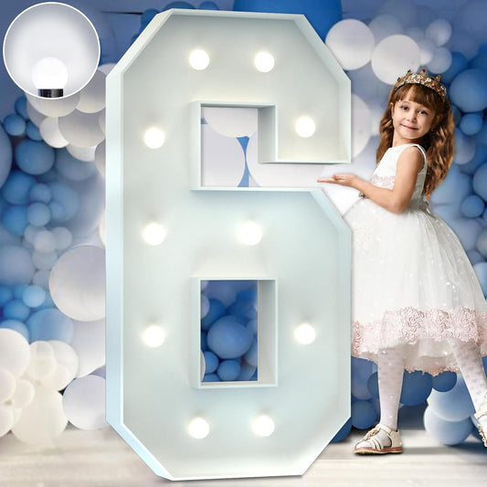 Marquee Numbers 4 Feet Tall Big Light Up Numbers 6th 16th 60th Happy Birthday Decorations Girl Boy