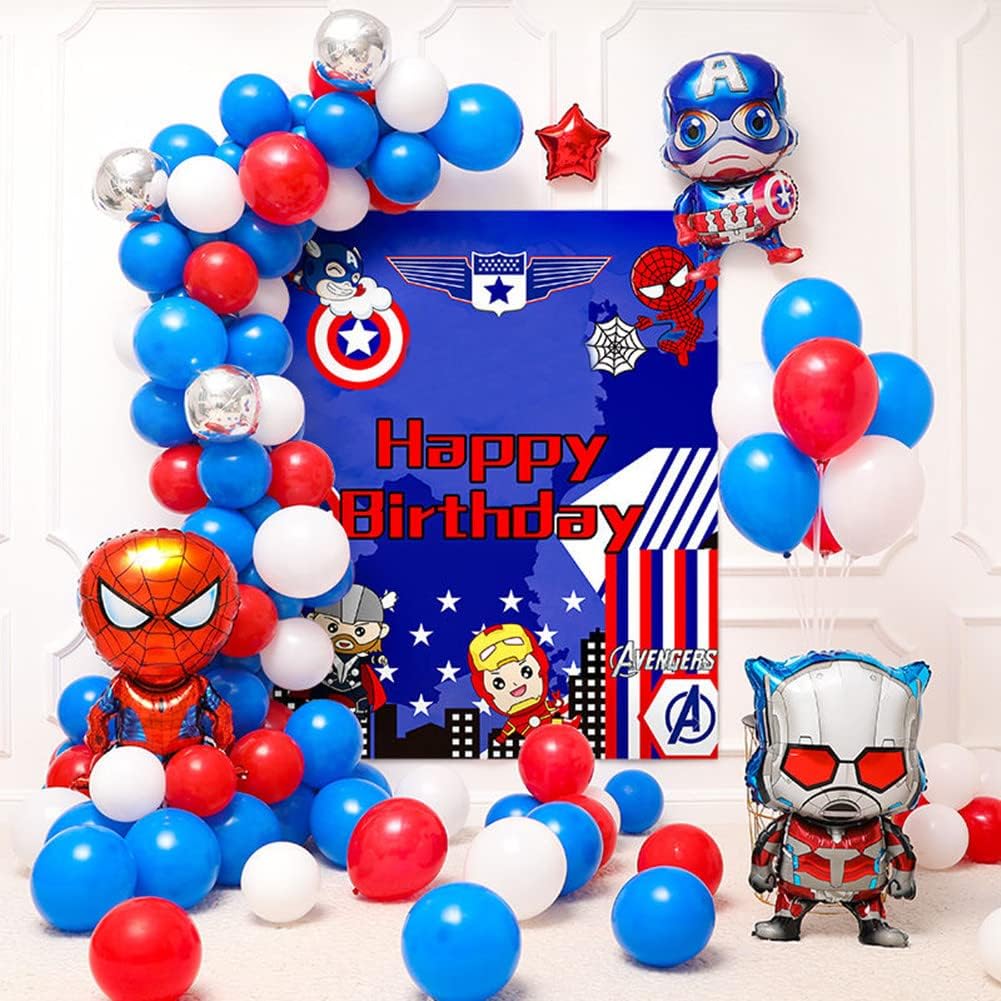 300 Pack Red White and Blue Balloons - 5 Inch Mini Red White Blue Latex Small Balloons - 100 of