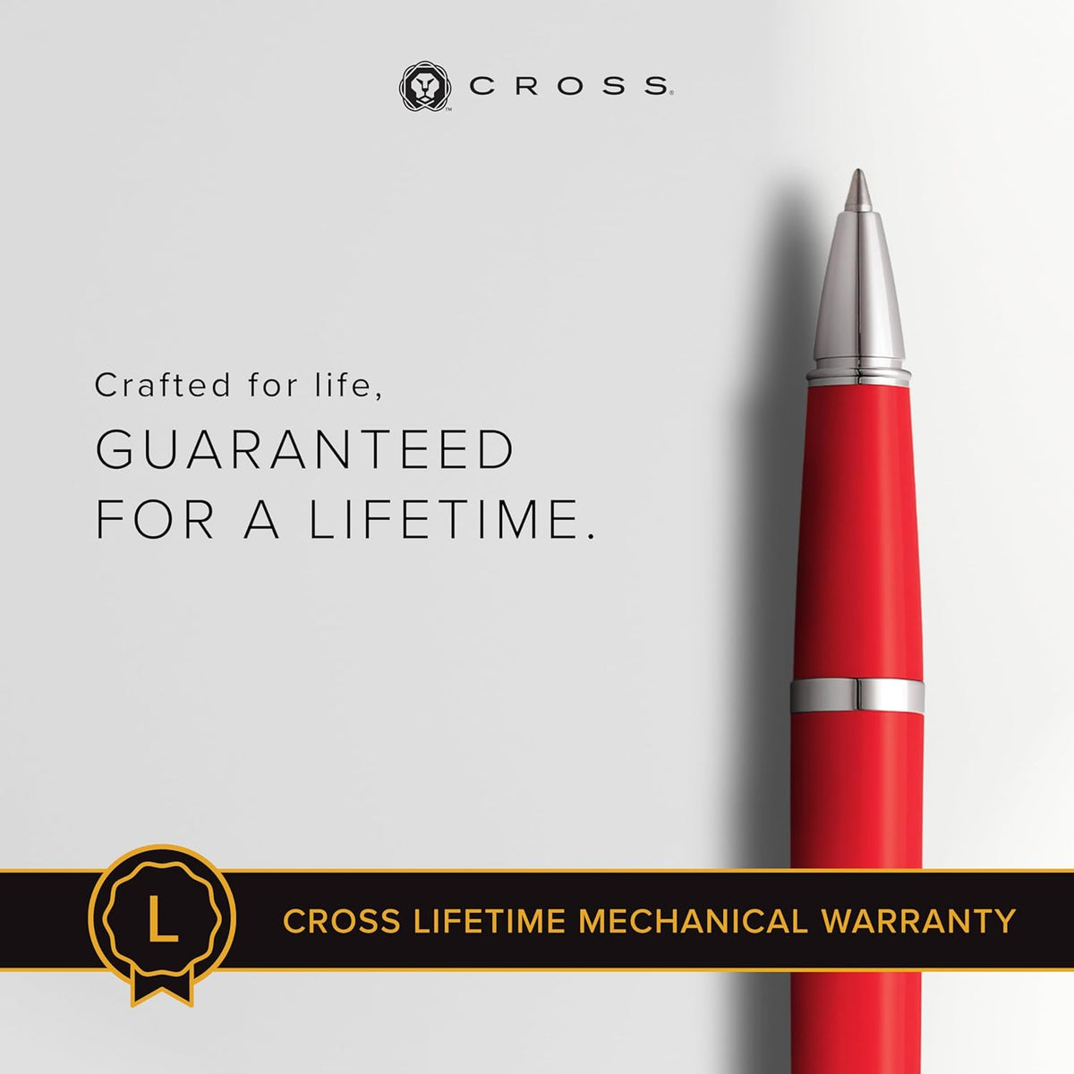 Cross Bailey Light Refillable Rollerball Pen Presented in a Everyday Gift Box - Medium Point, Black