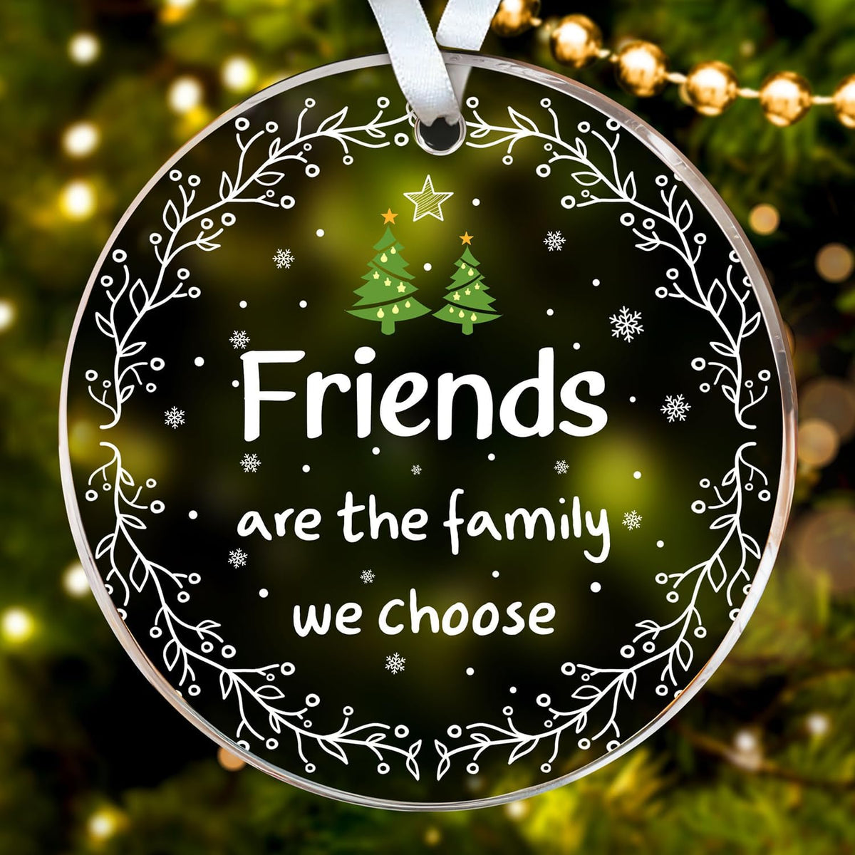 HEXMOZ Best Friend Ornaments for Women - Friends Christmas Ornaments Gifts - Friendship Gifts for