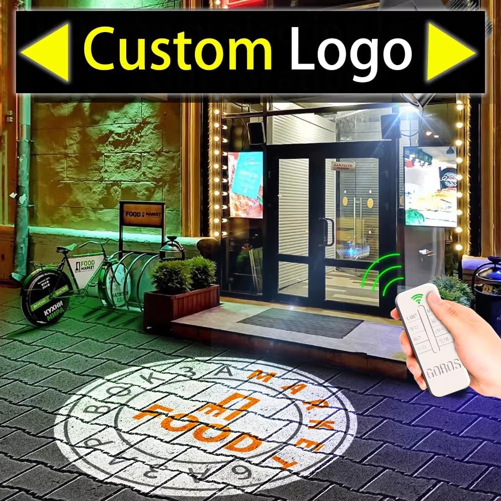 GOBO Projector Custom Logo Projector Lights for Store Business or Outdoor Wall Street Waterproof