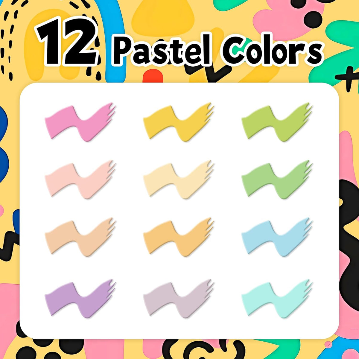 12 Pastel Colors Jumbo Markers, 15mm Jumbo Felt Tip, Acrylic Paint Markers for Rock Painting
