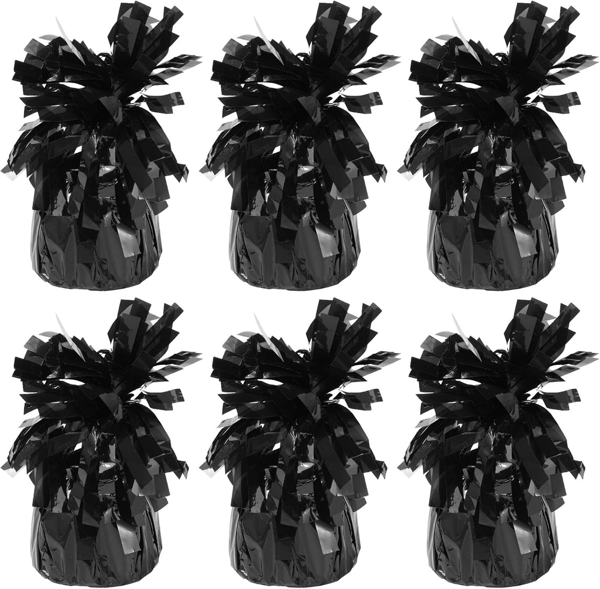 6 Pack Black Balloon Weights Metallic Holder Anchors Balloon Holder Weights for for Birthday 2025
