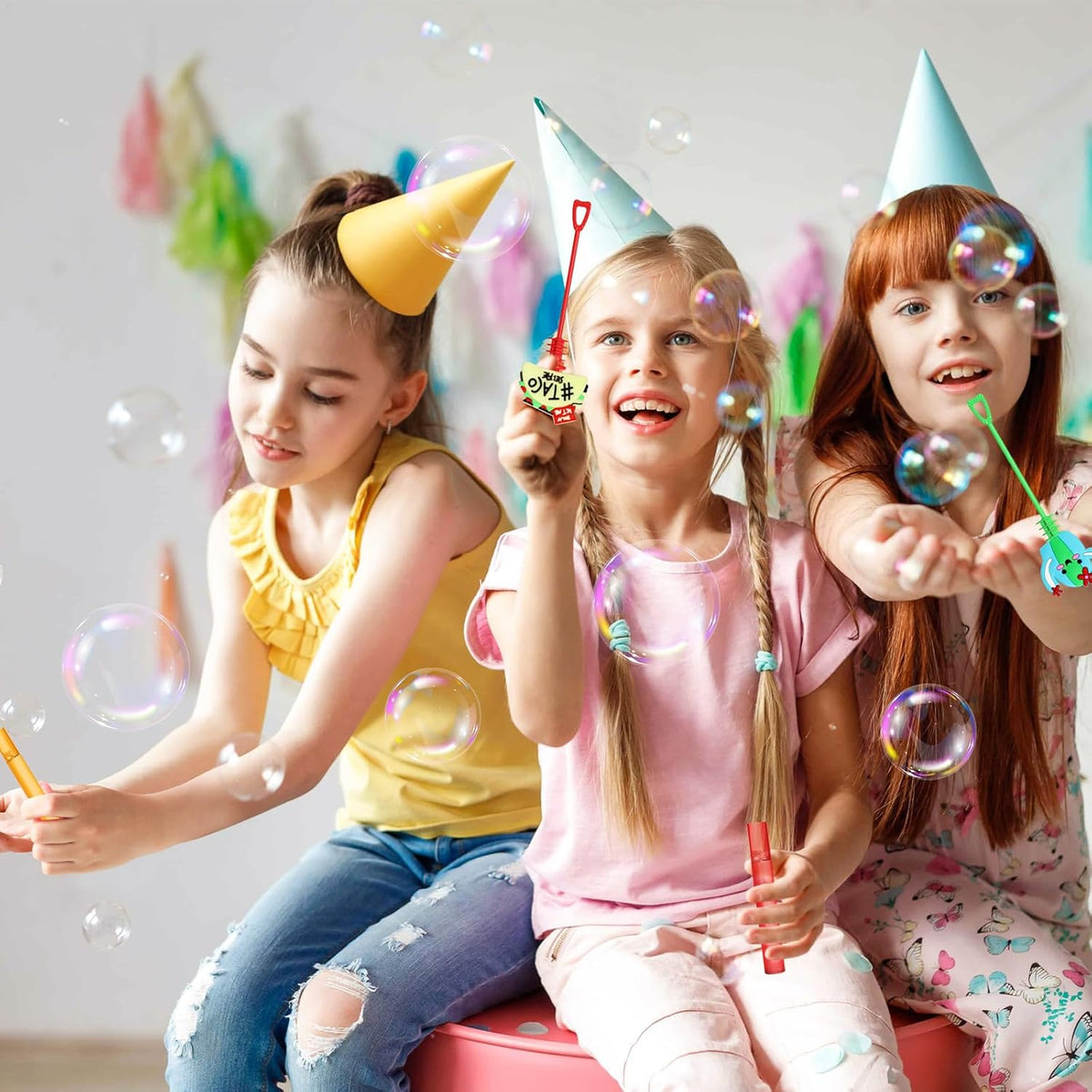 AFZMON 24Pcs Cinco De Mayo Party Favors Bubble Wands for Kids, Mexican Fiesta Mini Bubbles Wand