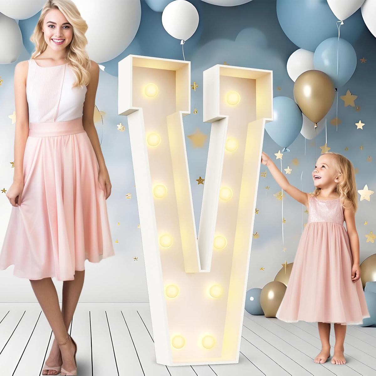 Ledido 4FT Marquee Light Up Letters Large Light Up Letters for Party Decoration, Marquee Letter for