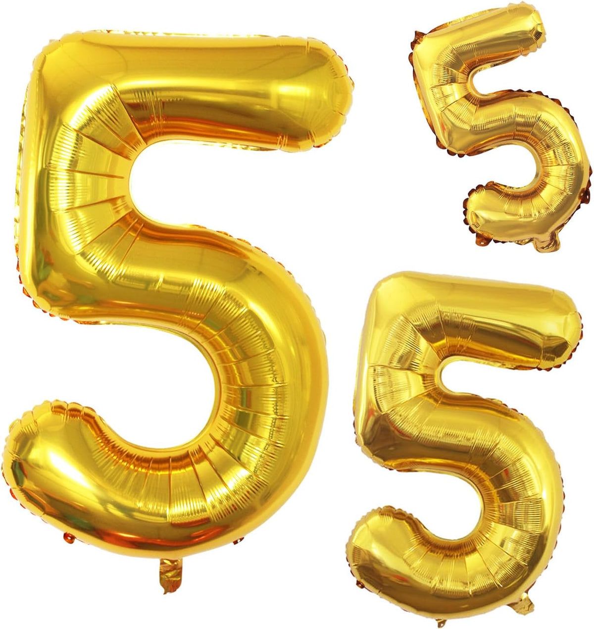 GOER Gold Foil Balloons Number 5,Huge Number Balloons for 5th 55th Birthday Party Supplies