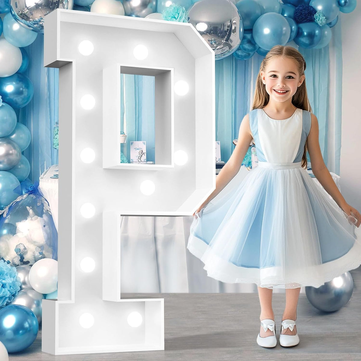 Ledido 4FT Marquee Light Up Letters, Cool White Light Up Letters Large Marquee Letter for Party