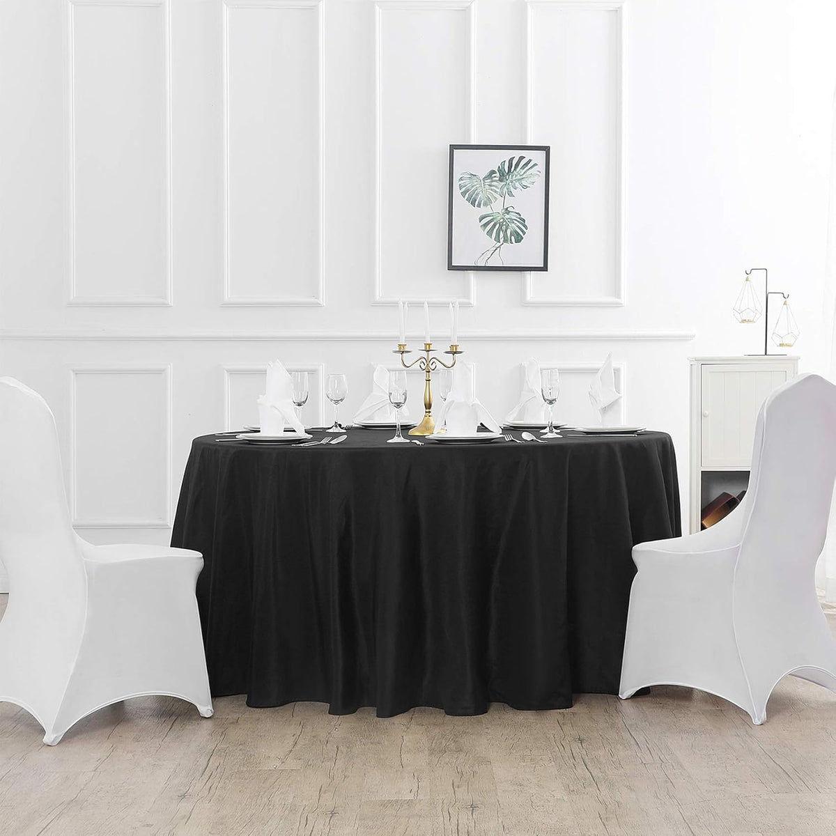 70 inch Round Tablecloth Washable Polyester Table Cloth Decorative Table Cover for Wedding Party