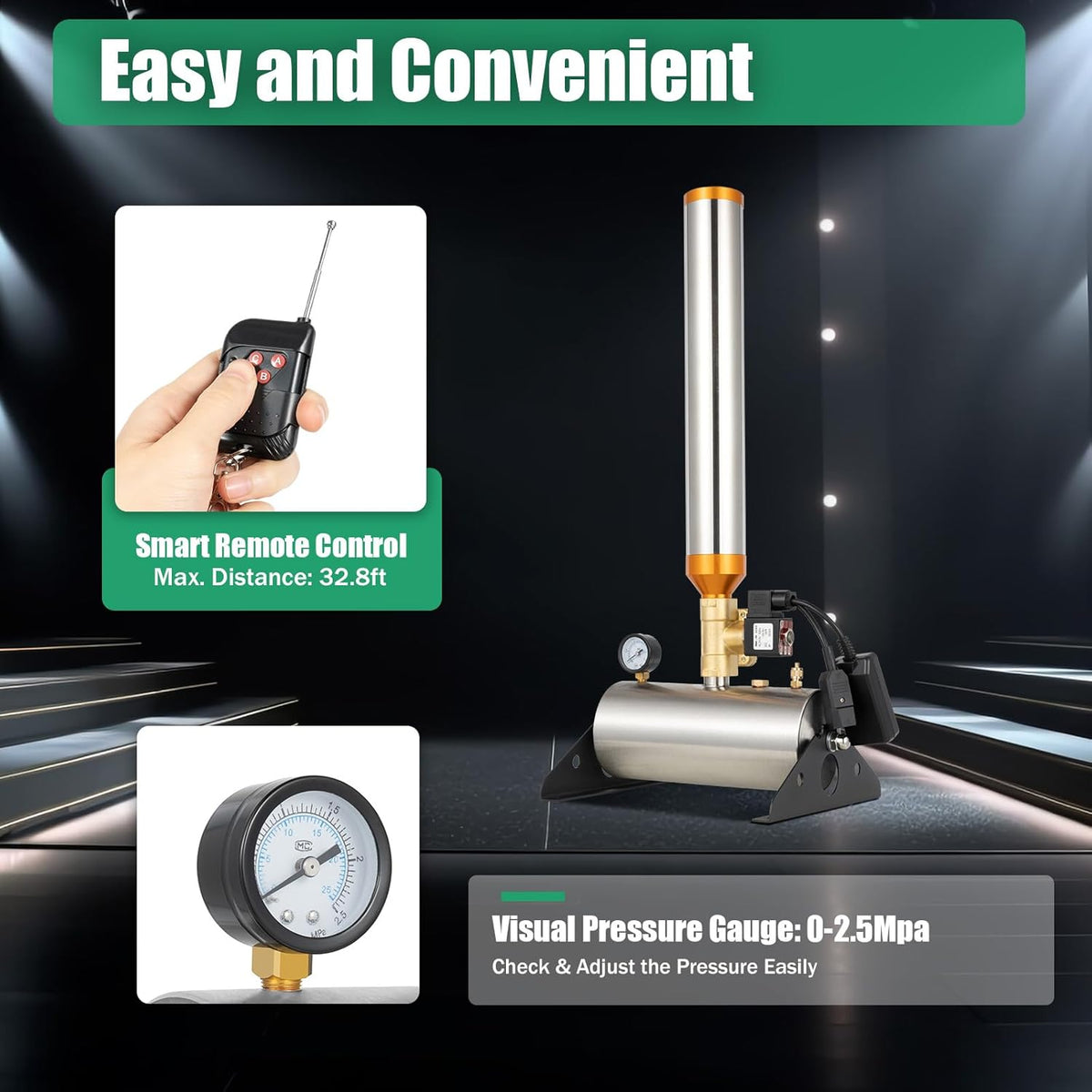 2PCS Confetti Cannon Machine Remote Control Confetti Launcher Machine Cannon Wireless Party Wedding