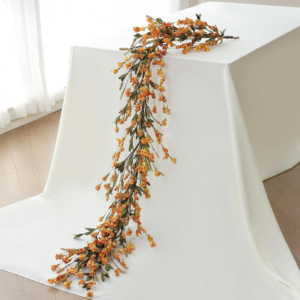 Mizii Fall Garland Artificial Flower Garlands 6 Feet Fake Wildflower Floral Garland Hanging Vines