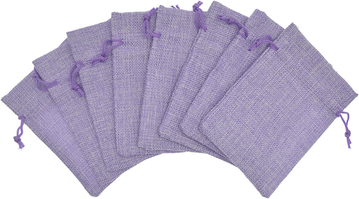 20pcs Burlap Bags with Drawstring 3.9 x 5.5 inch, Linen Gift Bags Jewelry Pouches Sachets for