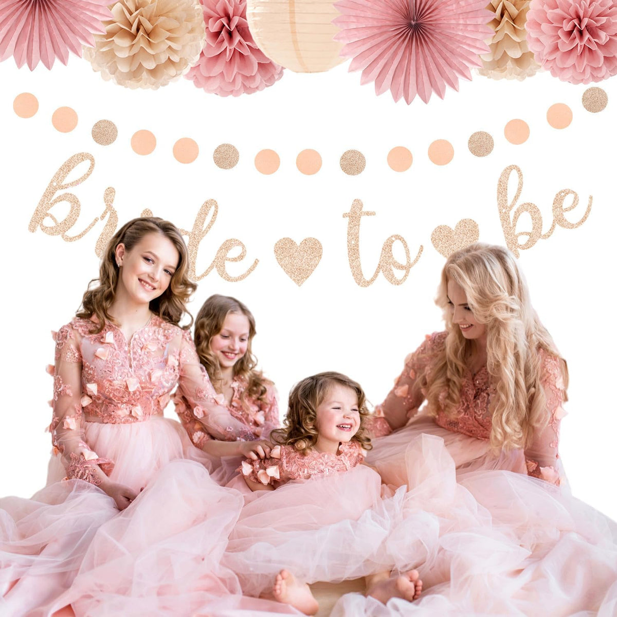 Blush-Pink Rose-Gold Bridal-Shower Fall Party-Decorations - 31pcs Bride To Be Sign