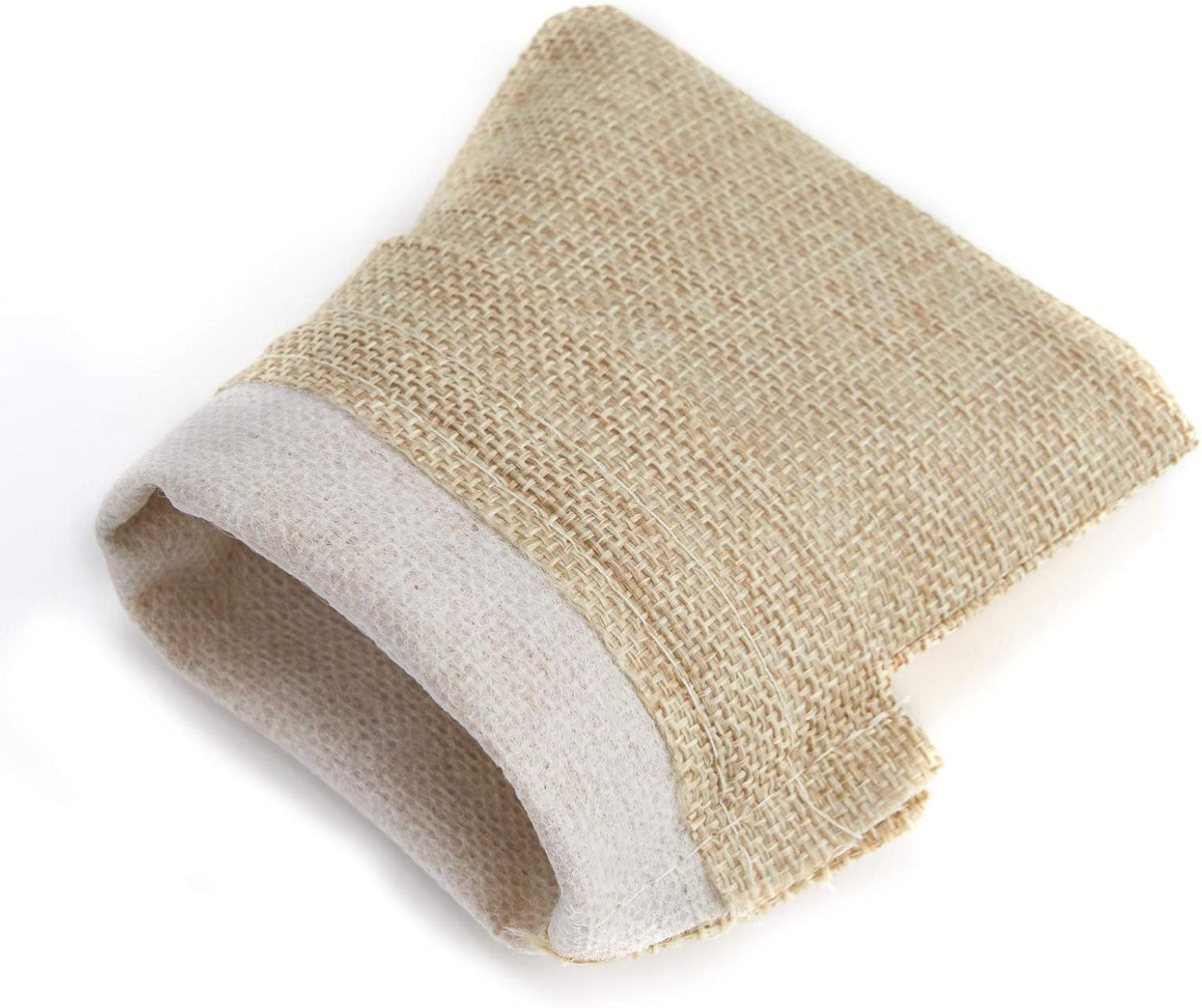 Tendwarm 20 Pcs 7.8x11.8 Inch Burlap Gift Bags with Drawstring Linen Jewelry Bag for Wedding Party