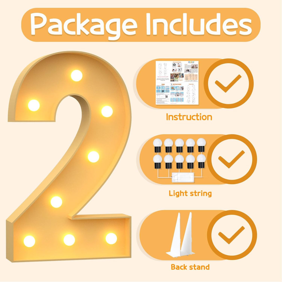 Marquee Numbers 3 Feet Tall Large Light Up Numbers 2nd 12th 21st Two Fast Birthday Decorations Girl