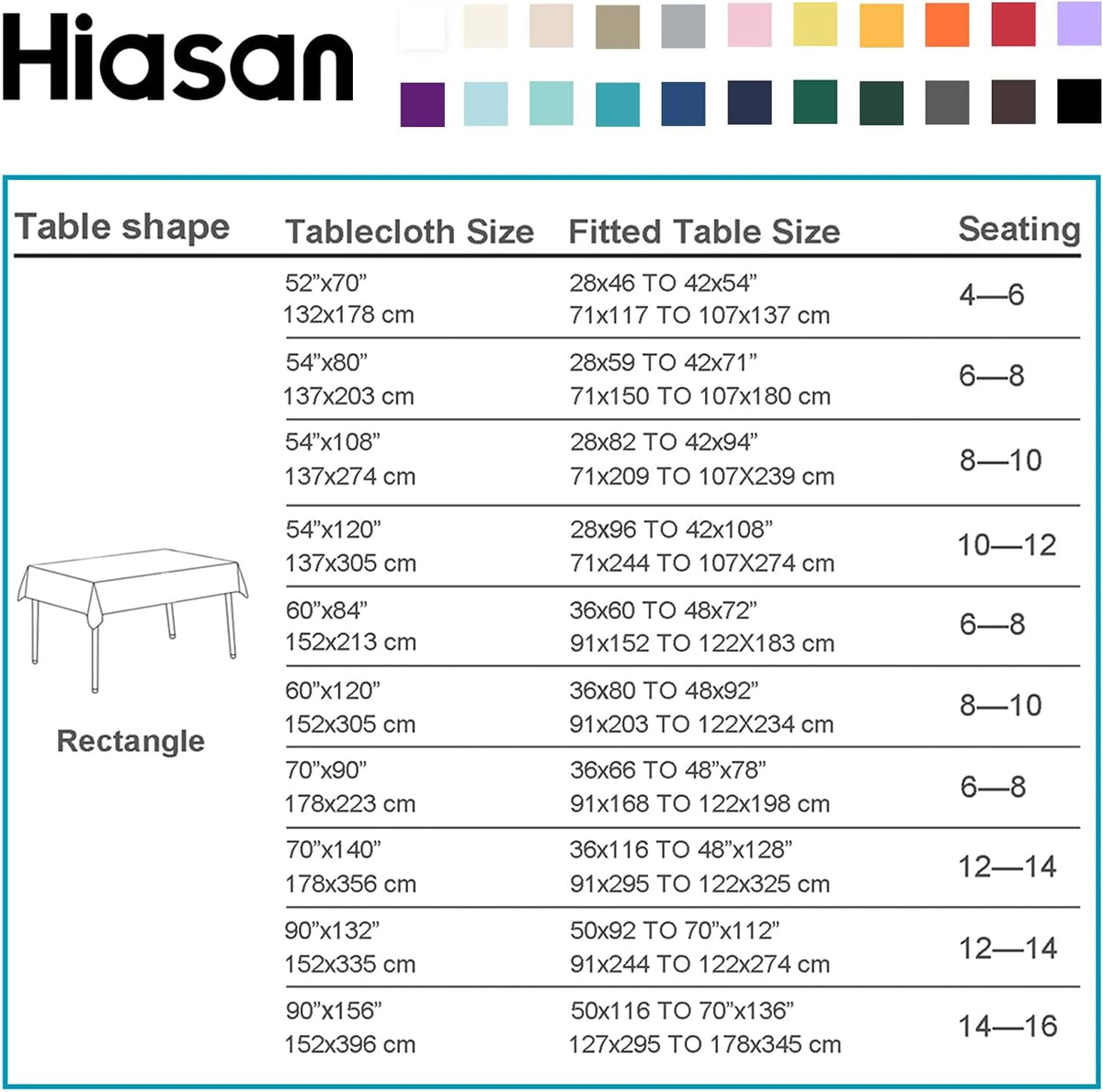 Hiasan Pink Tablecloth Rectangle - Waterproof Spillproof and Washable Oblong Table Cloth for Dining