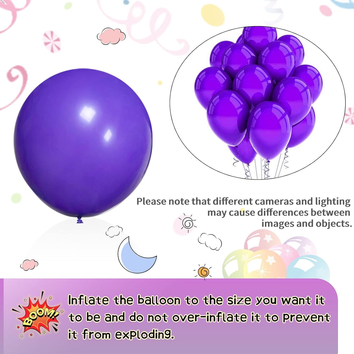 KAWKALSH Purple Balloon Arch Kit 111Pcs 18 12 5 Inch Latex Party Balloons Garland for Birthday Baby