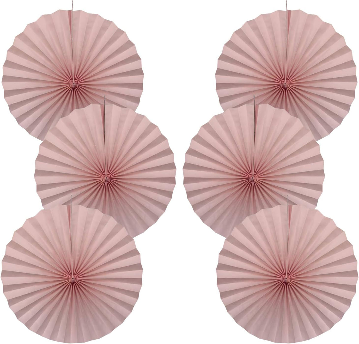 Pink Birthday Decorations,DIY Pink Paper Fans Hanging Decoration ,Party Supplies Party Fans 16in